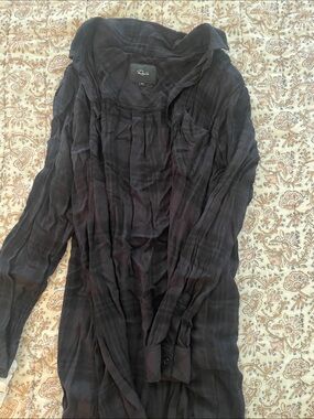 Rails plaid Long-Sleeve Button-Up dress/tunic